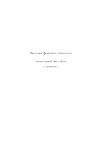 Appunti di Meccanica Quantistica Relativistica