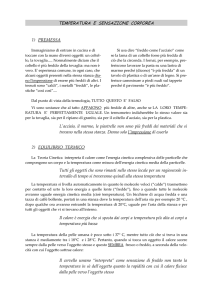 Temperatura e sensazioni corporee