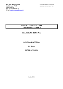 PROGETTO DEFINITIVO IMPIANTI ELETTRICI RELAZIONE