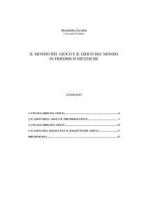 il mondo del gioco e il gioco del mondo in friedrich