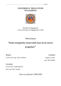 “Fonti energetiche rinnovabili base di un nuovo progettare”