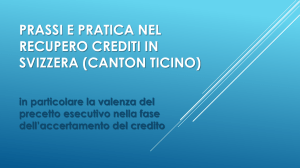 Prassi e pratica nel recupero crediti in Svizzera (Canton Ticino)