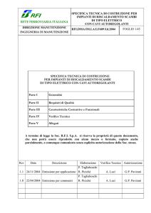 RETE FERROVIARIA ITALIANA SPECIFICA TECNICA DI