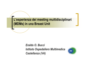 L`esperienza dei meeting multidisciplinari (MDMs) in una Breast Unit