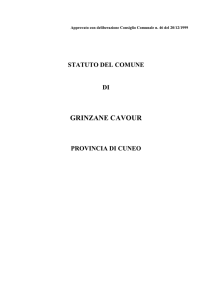 STATUTO del Comune di Grinzane Cavour