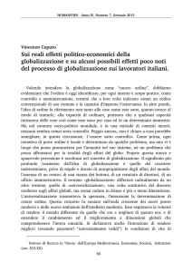 Sui reali effetti politico-economici della globalizzazione