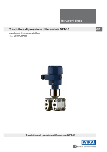 Istruzioni d`uso Trasduttore di pressione differenziale DPT-10