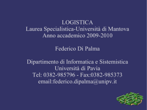 Introduzione alla Logistica - Università degli studi di Pavia
