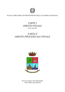 Sinossi diritto penale e processuale penale