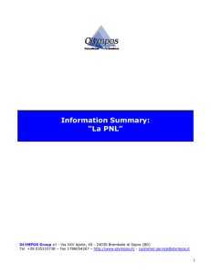 PNL: programmazione neuro linguistica