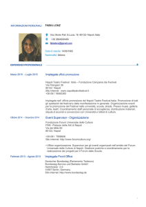 Event Supervisor - Organizzazione Impiegata Front Office