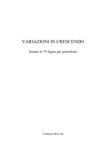 VARIAZIONI IN CRESCENDO Sonata in 75 figure per