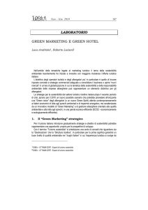 Green marketing e green hotel - Progetto Egadi