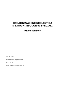 dsa e organizzazione scolastica