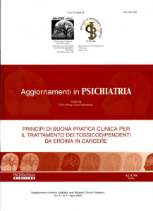 Aggiornamenti in Psichiatria 2003 - ISC