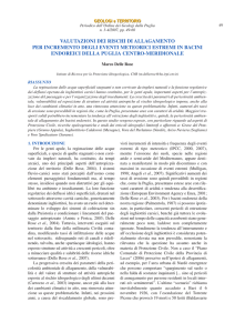 valutazioni dei rischi di allagamento per incremento