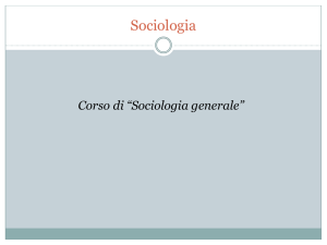 Sociologia - Progetto e