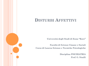 disturbi affettivi - Università Kore di ENNA