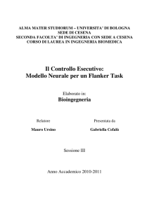 Il Controllo Esecutivo: Modello Neurale per un Flanker Task