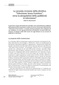 La seconda revisione della direttiva “Televisione Senza Frontiere