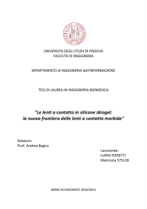 "Le lenti a contatto in silicone idrogel: la nuova frontiera delle lenti a