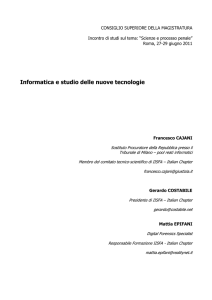Informatica e studio delle nuove tecnologie (Digital forensics)