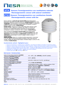 Thermoigrometric sensor with natural ventilation UTAV Sensore