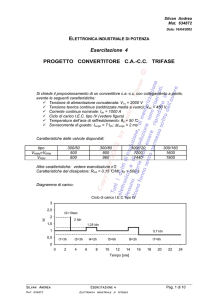 Proporzionamento di un convertitore ca