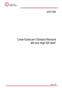 Linee Guida per il Sindaco-Revisore alla luce degli ISA