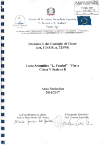 Documento 15 Maggio 2017 5^B Liceo - IISS Fazzini