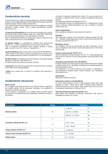 Caratteristiche tecniche Caratteristiche meccaniche