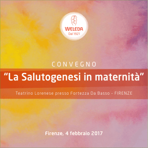 La Salutogenesi in maternità - Società Italiana di Medicina