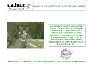 PIANO DI SICUREZZA E DI COORDINAMENTO