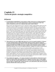 Capitolo 13 Teoria dei giochi e strategia competitiva