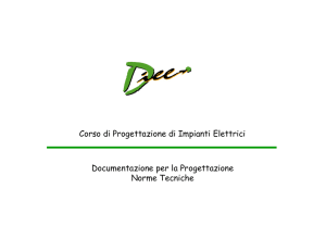 Corso di Progettazione di Impianti Elettrici Documentazione per la