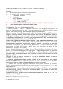 l`impiego degli erbari nella sistematica molecolare