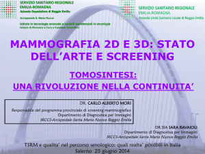 mammografia 2d e 3d: stato dell`arte e screening