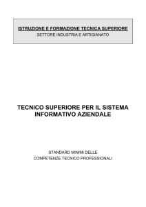 tecnico superiore per il sistema informativo aziendale