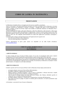 corso di laurea in matematica