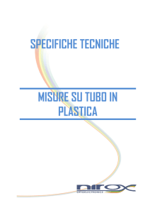 specifiche tecniche misure su tubo in plastica