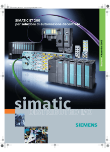 SIMATIC ET 200 - per soluzioni di automazione decentrati