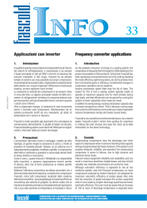 Applicazioni con inverter Frequency converter applications