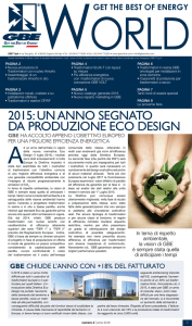 2015: un anno segnato da produzione eco design