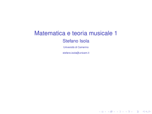 Matematica e teoria musicale 1 - Stefano Isola Università