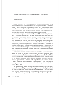 Musica a Roma nella prima metà del `900