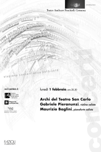 Archi del Teatro San Carlo Gabriele Pieranunzi, violino solista