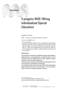 Il progetto WISE (Wiring Individualised Special Education)
