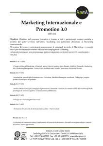 corso marketing internazionale e promotion 3.0