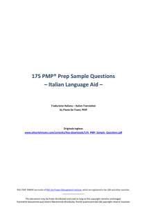 175 PMP® Prep Sample Questions – Italian