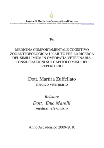 Medicina comportamentale cognitivo zooantropologica